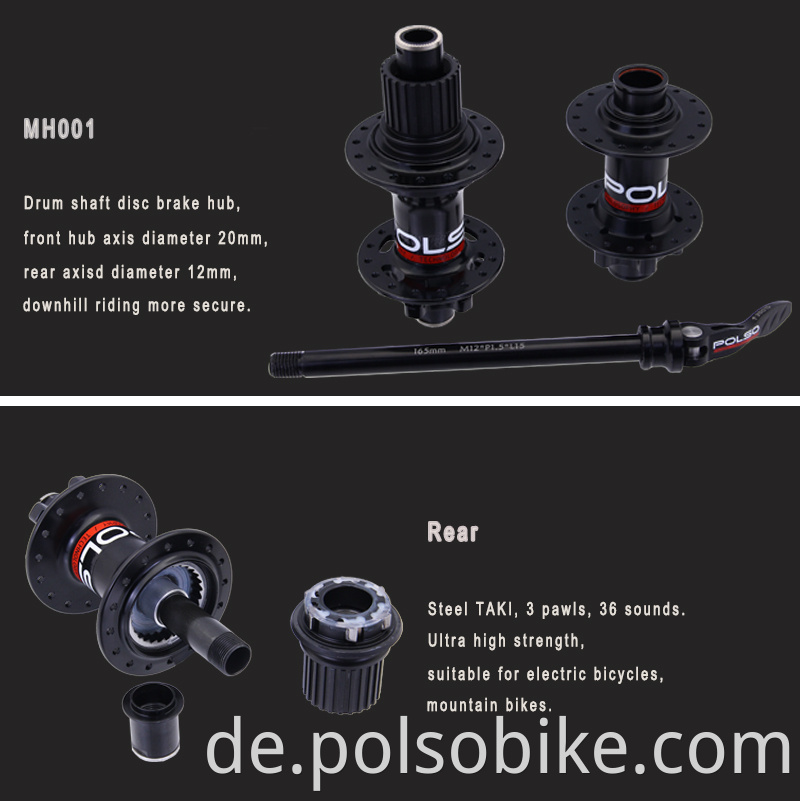 MTB hub with brake disc